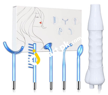 Fazjeune High Frequency Facial Machine 5-In-1 Portable Handheld Skin Care / Tightening Acne Spot